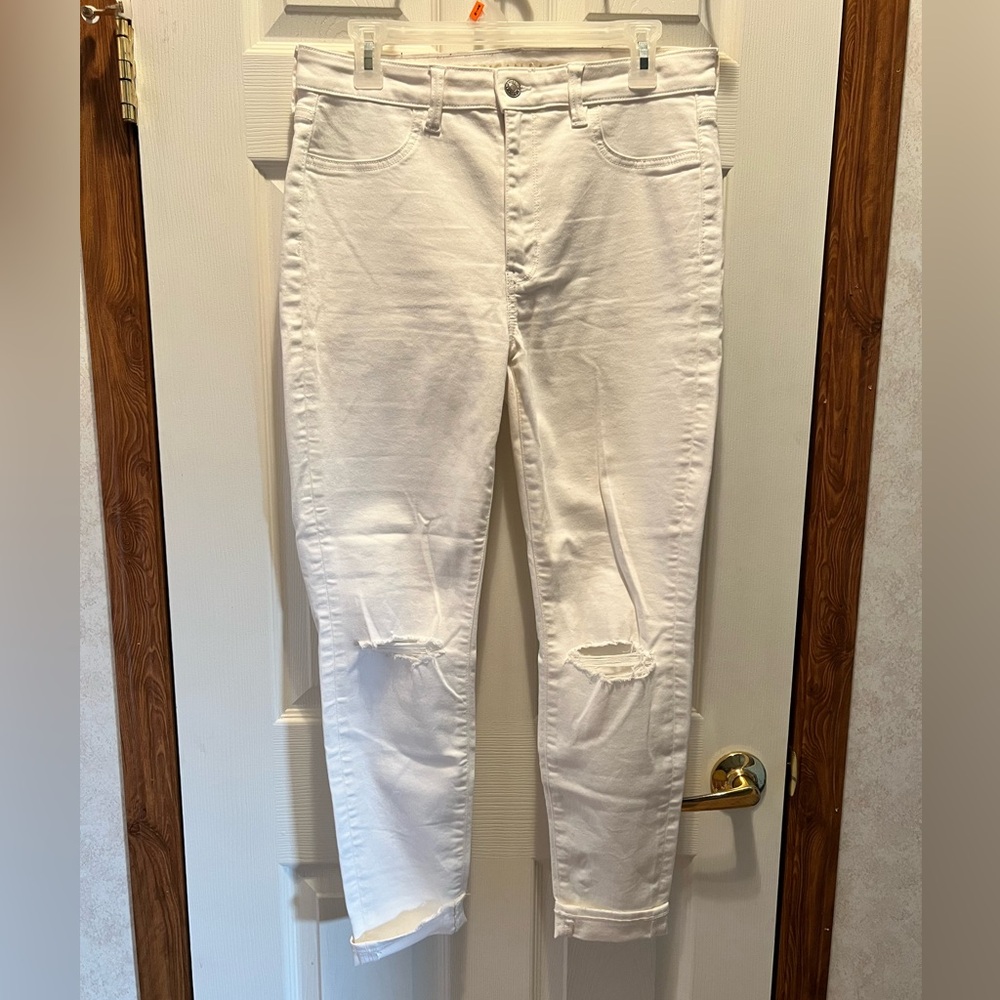 American Eagle Super Stretch Super Hi-Rise Jegging White Jeans